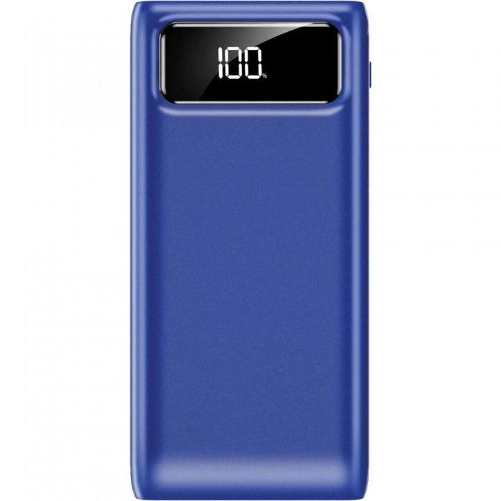 Lacivert Geniş LCD Ekranlı 10000 mAh 22.5W PD Hızlı Şarjlı Promosyon Powerbank